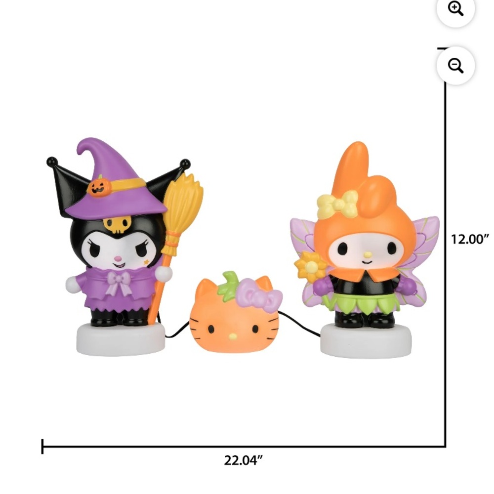 Halloween Hello Kitty, Kuromi, My Melody Blow Mold Decor NWT - Picture 2 of 3